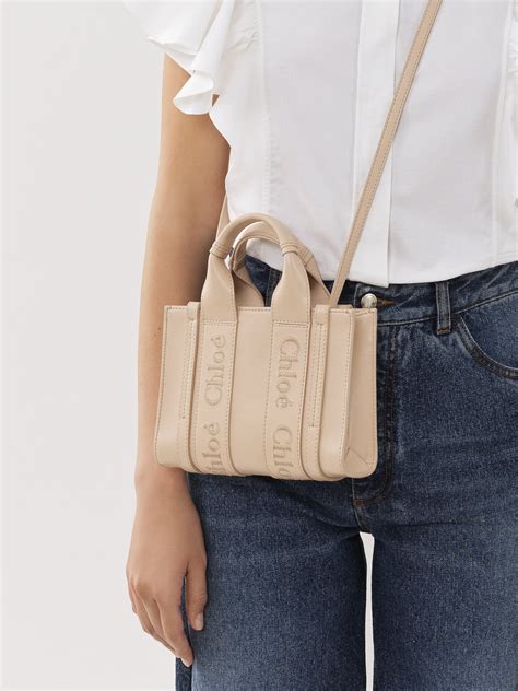 chloe mini new c|chloe mini woody tote.